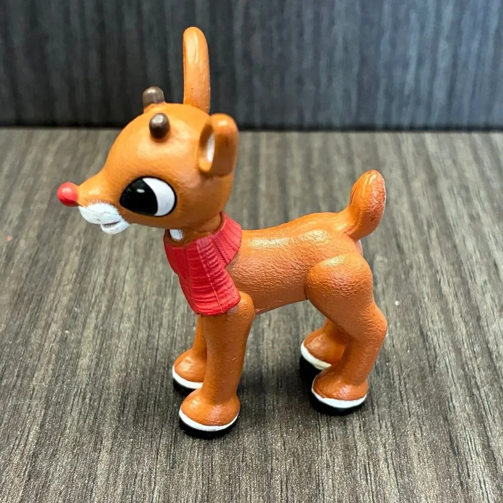 Rudolph & Clarice Reindeer Figures Island of Misfit Toys PVC 2” Christmas